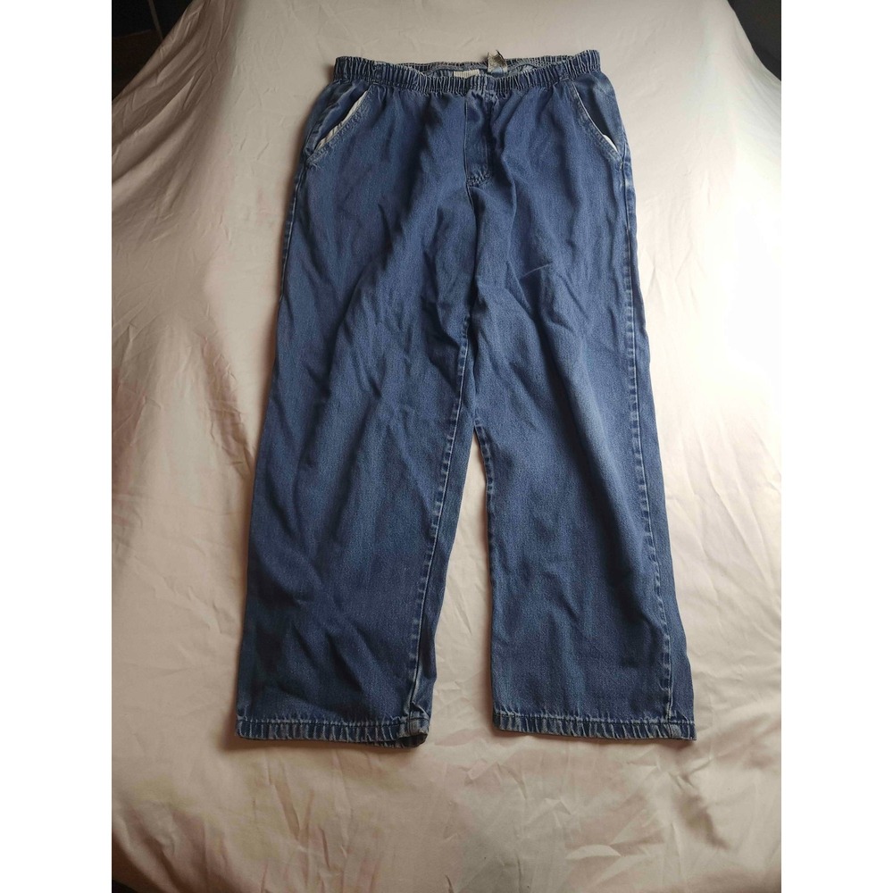 Vtg 90s Y2K White Stag Jeans Womens Petite 16 Denim Grunge Retro Streetwear